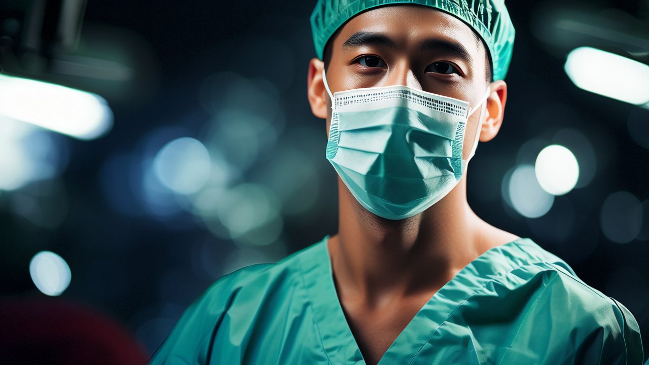 Bandage fixation and removing stitches for cosmetic surgery